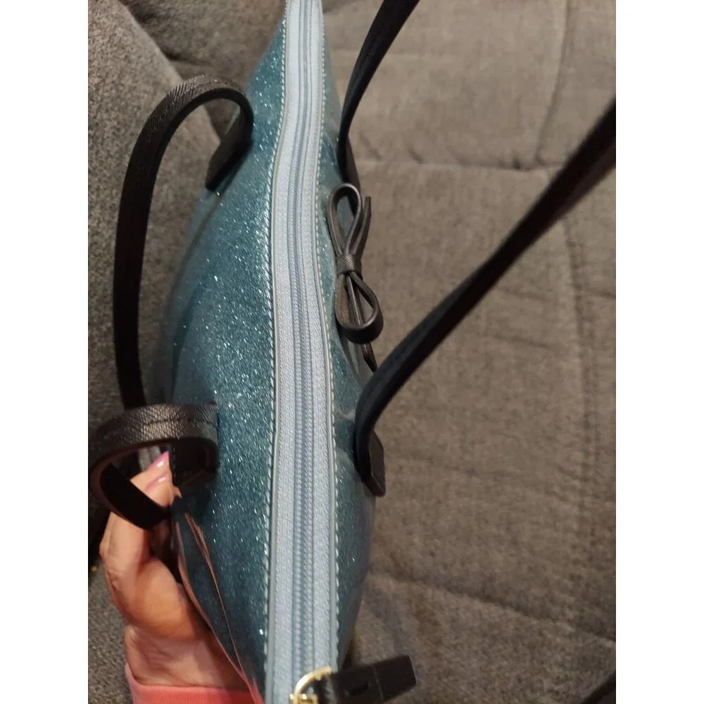 Kate Spade New York Purse Ice Blue Sparkle Glitter-Hand Bag Or Shoulder‎ Bag
